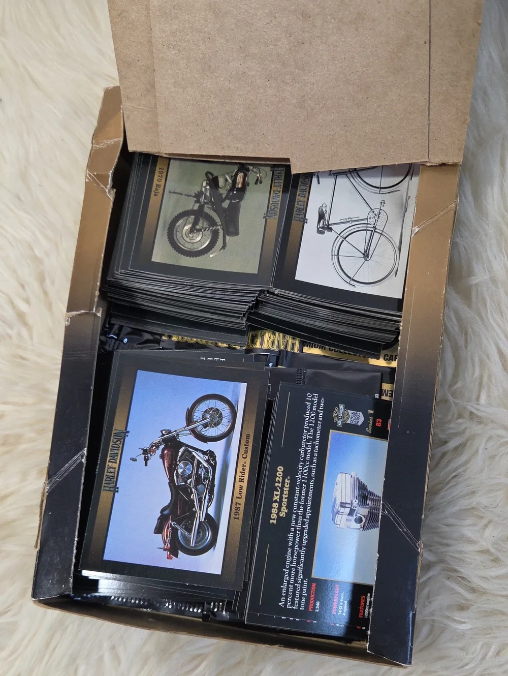 1992 Harley Davidson Series 1 Trading Cards 360 Card Lot Complete 1-100 Set Box